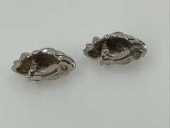 Vintage Gold & Silver Tone Heavy Clip On Earrings