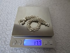 Vintage Sterling Silver Byzantine Bracelet 7.5” Long Italy M – Milor VGC