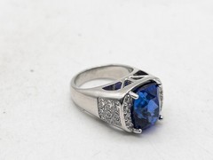 Designer $20,000 11.50ct D BLOCK Natural Tanzanite Diamond Platinum Ring 23g