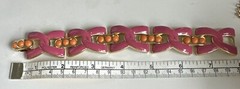 Lot 2 Vintage Banana Republic Enamel Necklace & Bracelet Mid Century Modern