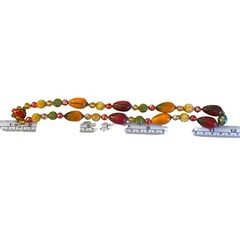 Vintage West Germany Art Glass Jewelry Set Autumnal Mid Century Retro Bohemian