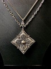 VintagePendant Necklace by Celebrity 30” long Boho Gothic Hippie Biker Costume
