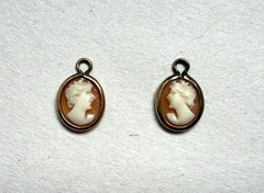 Petite Cameo Pendants, Gold, Vintage, Good Condition