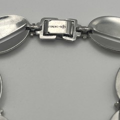Vintage Signed WRE Sterling Silver Choker Necklace 15.5 Inches