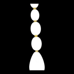 Napier c.1960s White Acrylic Bead Long Necklace 28in Gold Tone Spacers Vintage