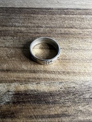 Vintage Silver Tone Moon And Stars Cutout Ring Size 5