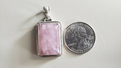 VINTAGE COLLECTIBLE STERLING SILVER 925 PENDANT, 1.5″ GENUINE STONE