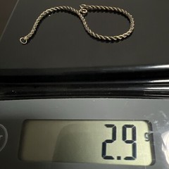 925 Sterling Silver VTG Bracelet ~ Danecraft ~ 2.5mm Rope Chain ~ 7″ ~ 2.9g