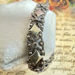 925 Sterling Silver Vintage East European Designer Bracelet – 6.75″ 15g -#1943