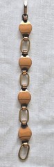 Copper Mid Century Modern Organic Shaped Oval Connectors Hinged Clip…