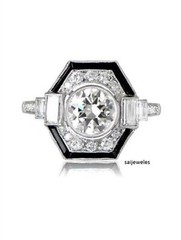 Lab-Created 3CT Round Cut Diamond Antique Vintage Wedding Ring 14K White Gold FN