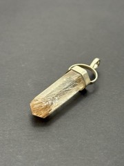 Vintage Sterling Silver Rutilated Quartz Pendant Crystal G20