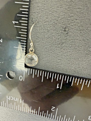 Vintage TGCC Sterling Silver Clear Quartz Dangle Earrings 925