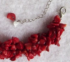 Vintage Henry Designs (H.D.N.Y) Natural Red Coral Triple Strand Necklace