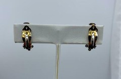 Art Deco Opal Rose Cut Diamond Earrings 14 Karat Gold Antique