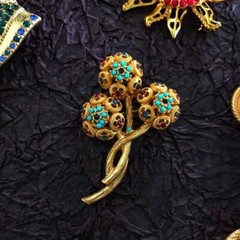 Fashion Vintage Gem Brooch for Woman Men Fashion Party Suit Dress Enamel Brooch
