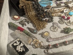 43 Vintage Unusual Wearable Collectible Craftable Jewelry & Nice Items Lot! 925