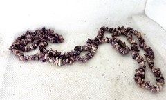 Long Strand Necklace -Natural Garnet Beads Agate -32 in