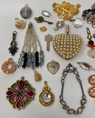 Lot Vtg & Modern Victorian Art Deco Style Pendants Findings Jewelry Craft A2