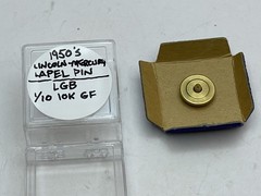 Vintage 1950’s LG Balfour 1/10 10K GF LINCOLN-MERCURY Lapel Pin Screw Back & Box
