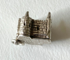 Sterling silver vintage charm, opening Cinderella’s castle