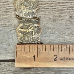 Vintage Arabian Nights Story Teller Panel Bracelet Souvenir Du Maroc