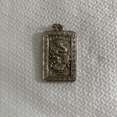 Silver Chinese Dragon Pendant UNUSUAL with Great Detail Vintage 10 Grams