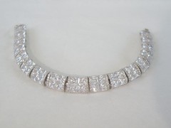 Vera Wang Sterling Silver 925 2 Row CZ Tennis Bracelet Fits 7.5″