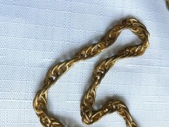 Vintage Gold Tone Necklace 26 Inches As Pictured-VM8.