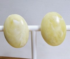 Vintage 70s 80s Clip On & Screw Back Earrings Lot of 4 Acrylic Lucite Bold