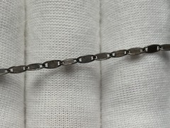 Vintage 925 Sterling Silver Mariner Chain 11” Bracelet Deep Oxidized 2.5mm ITALY