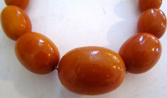 Antique Natural Butterscotch Egg Yolk Baltic Amber 36″ Bead Necklace Approx 100g