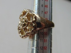 Vintage Gold-toned free-form Cluster Ring Size 5 – FREE SHIPPING