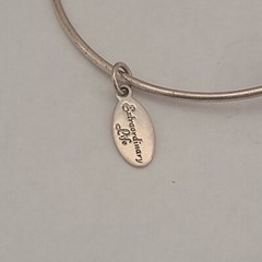 VINTAGE LA STERLING SILVER ADVENTURE FOOTPRINTS LIFE ADJUSTABLE BRACELET 7.75IN