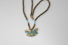 VTG late 60’s HTF Laurel Burch Necklace tian tsui inspired Butterfly bead bug