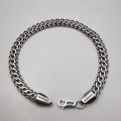 Vintage 925 Sterling Silver Bracelet Handmade 9.71g 7.68″ (19.5cm) Wide 0.24″