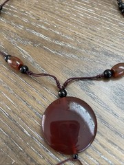 Vintage Multi Natural Stone Necklace Color Brown/Black