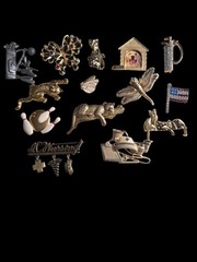 Vintage Monet JJ AJC Figural Brooch Lot