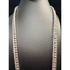Monet Vintage Silver Tone Heavy Double Link Rope Chain Necklace Clasp 30 in 103g