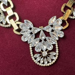 Vintage Hollywood Regency Style Brilliant Rhinestone Glamorous Necklace