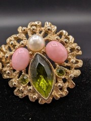 Sarah Coventry 1960s Vintage Book Piece Diamante Earrings Clip-On SEE PICS