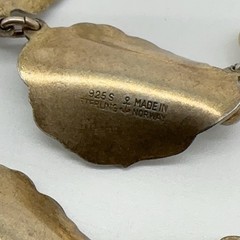 VTG Norway Hans Myhre Sterling Silver White Enamel 15″ Necklace 37g #gag