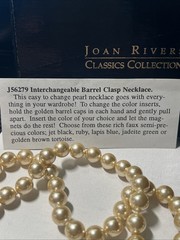 Joan Rivers Classics 28” Faux Pearl Interchangeable Barrel Necklace w/Bag & Box