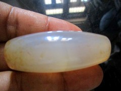 Elongated Bead Agate Antique 50 * 20 mm, 34.11 Gms