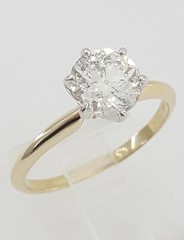 Antique Old European Cut Diamond Solitaire Engagement Ring 1.55 ct 14k Gold $19K