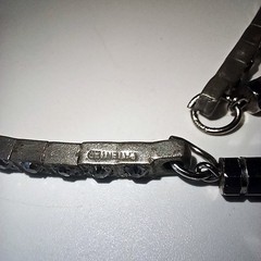 Vtg (Antique?) Silver-tone Clear Rhinestone Rigid Tennis-style Necklace 16″