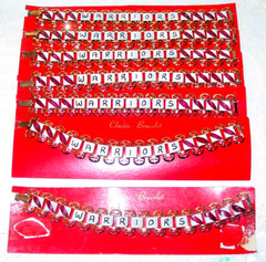 Vintage Bracelets Lot Gumball Novelty Charms Sports Team Gang Warriors Pride NOS