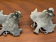 Vintage Taxco Mexico 925 Sterling Silver Grape Broch/Pendant Earring Set 30g