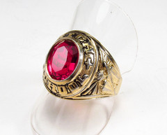 Vintage Vargas USA 18K GE Salesman Sample Display High School Class Ring Sz 8.75