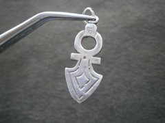 Tuareg Timia Cross Amulet Talisman Vtg 958 Silver Bracelet Charm Pendant 2.0g